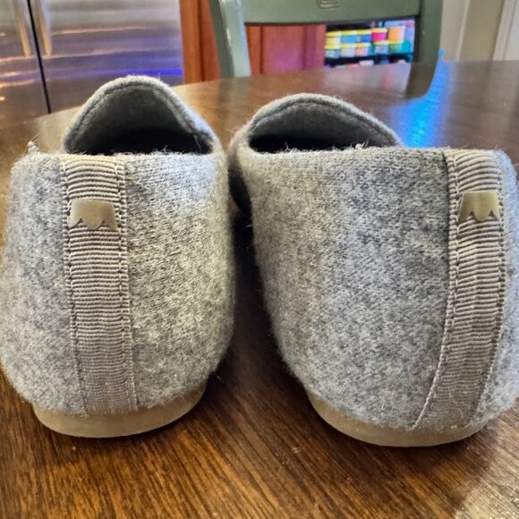 Birdies The Starling Gray Wool Faux Fur Loafers Size 6 - Picture 8 of 9